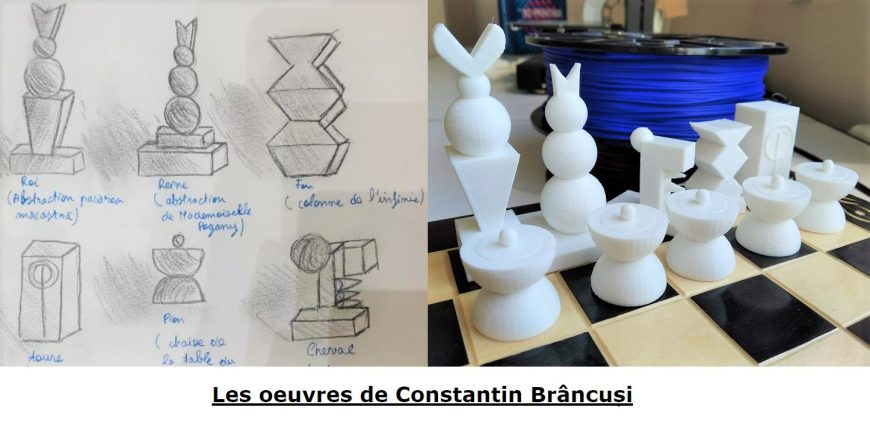 , Ces écoliers dessinent des pièces d’échecs, des lycéens les créent en 3D
