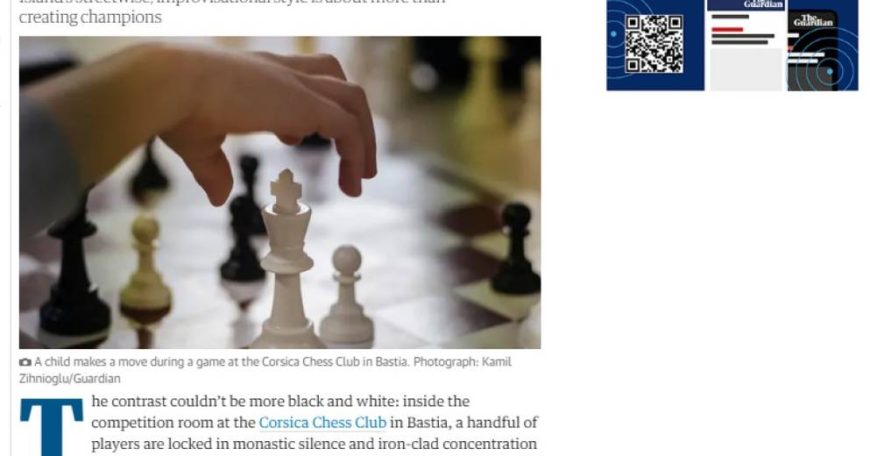 , Les échecs, « colonne vertébrale de la Corse », selon The Guardian