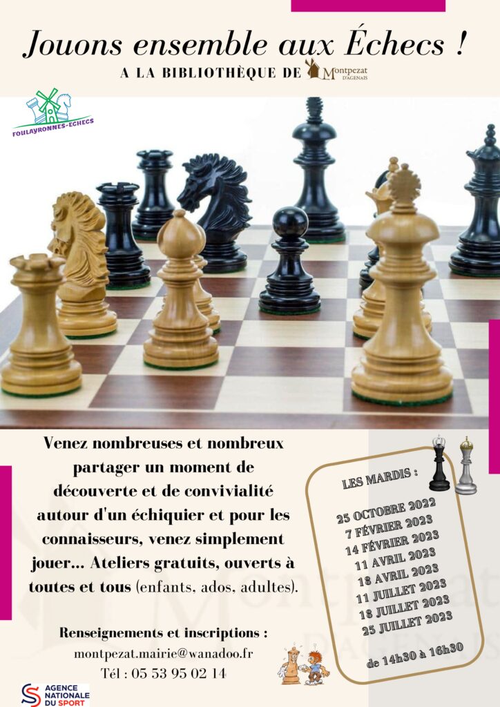 , Ouverture d’un atelier pour jouer aux échecs à Montpezat