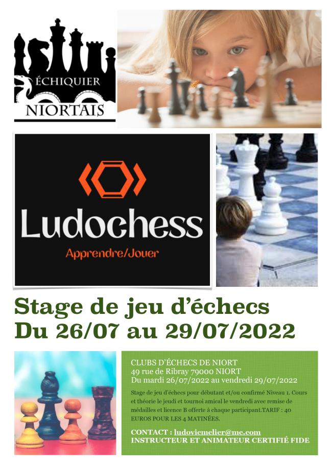 , Stage de jeu d’échecs débutant avec Ludochess Niort